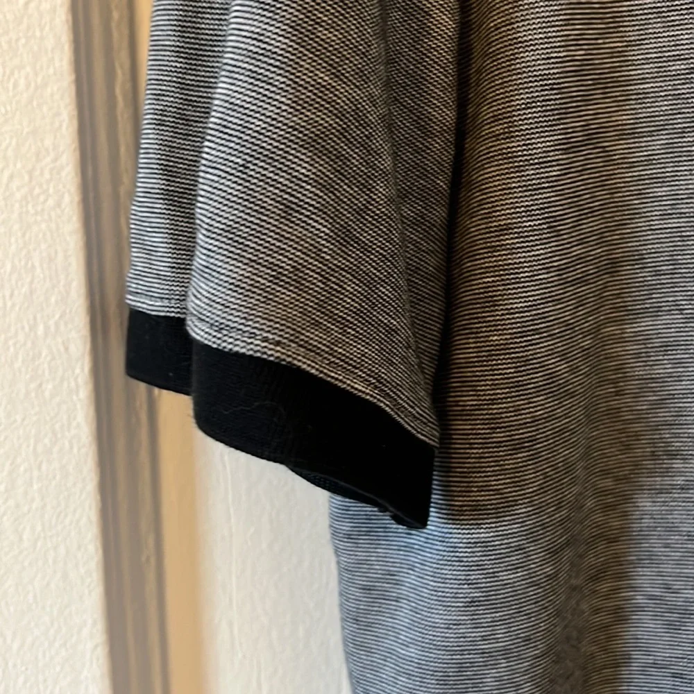 Banana Republic Gray Polo with Black Collar and Cuffs